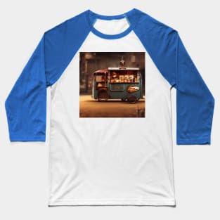 Steampunk Tokyo Ramen Food Truck Baseball T-Shirt